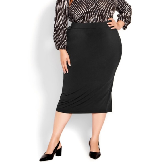 Evans Dresses & Skirts - EVANS Black Midi Pencil Skirt Size 18 NWT (R14.5)